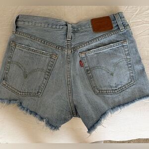 Levi's 501 Straight Jean Shorts - Light Blue Denim